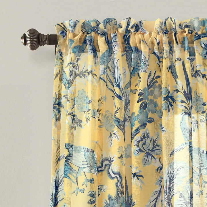 AQEELAHMED | Dolores Sheer Window Curtain Panel Set