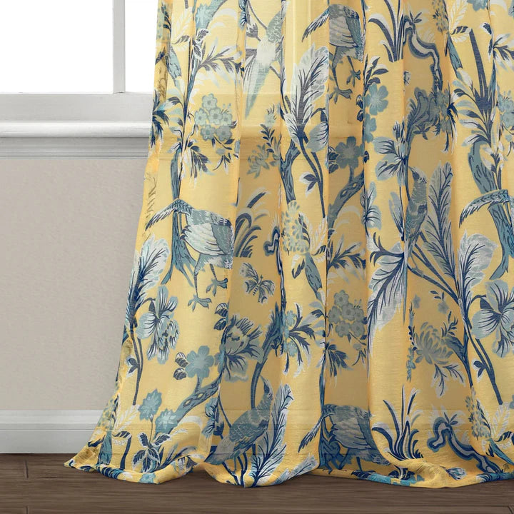 AQEELAHMED | Dolores Sheer Window Curtain Panel Set