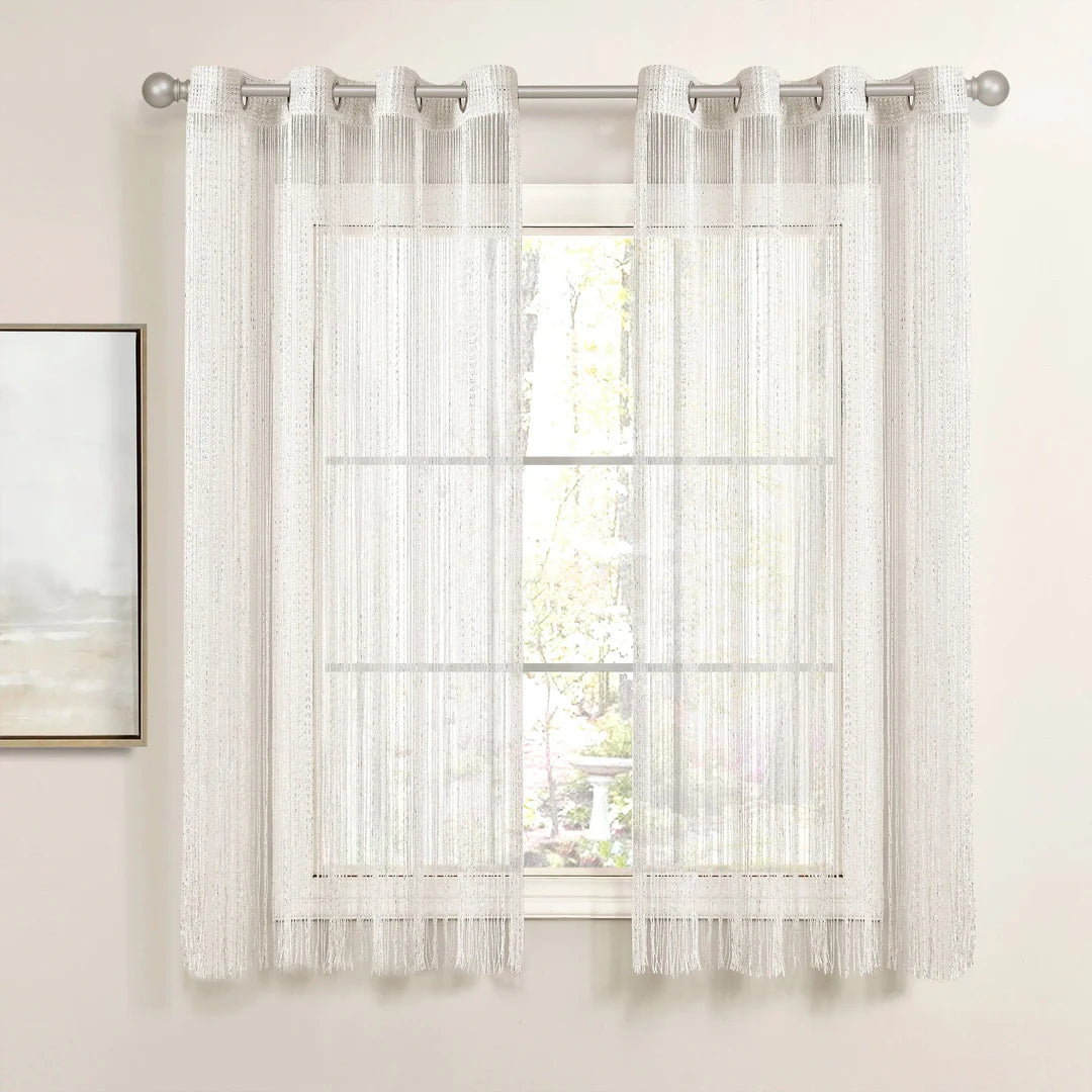 AQEELAHMED | Night Sky String Thread Window Curtain Panel