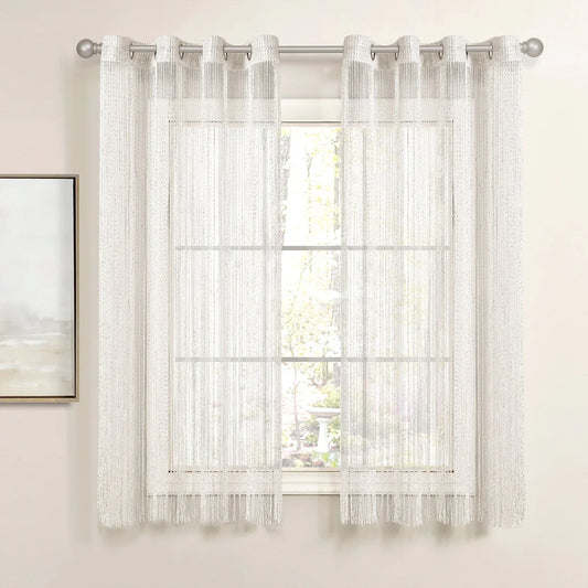 AQEELAHMED | Night Sky String Thread Window Curtain Panel