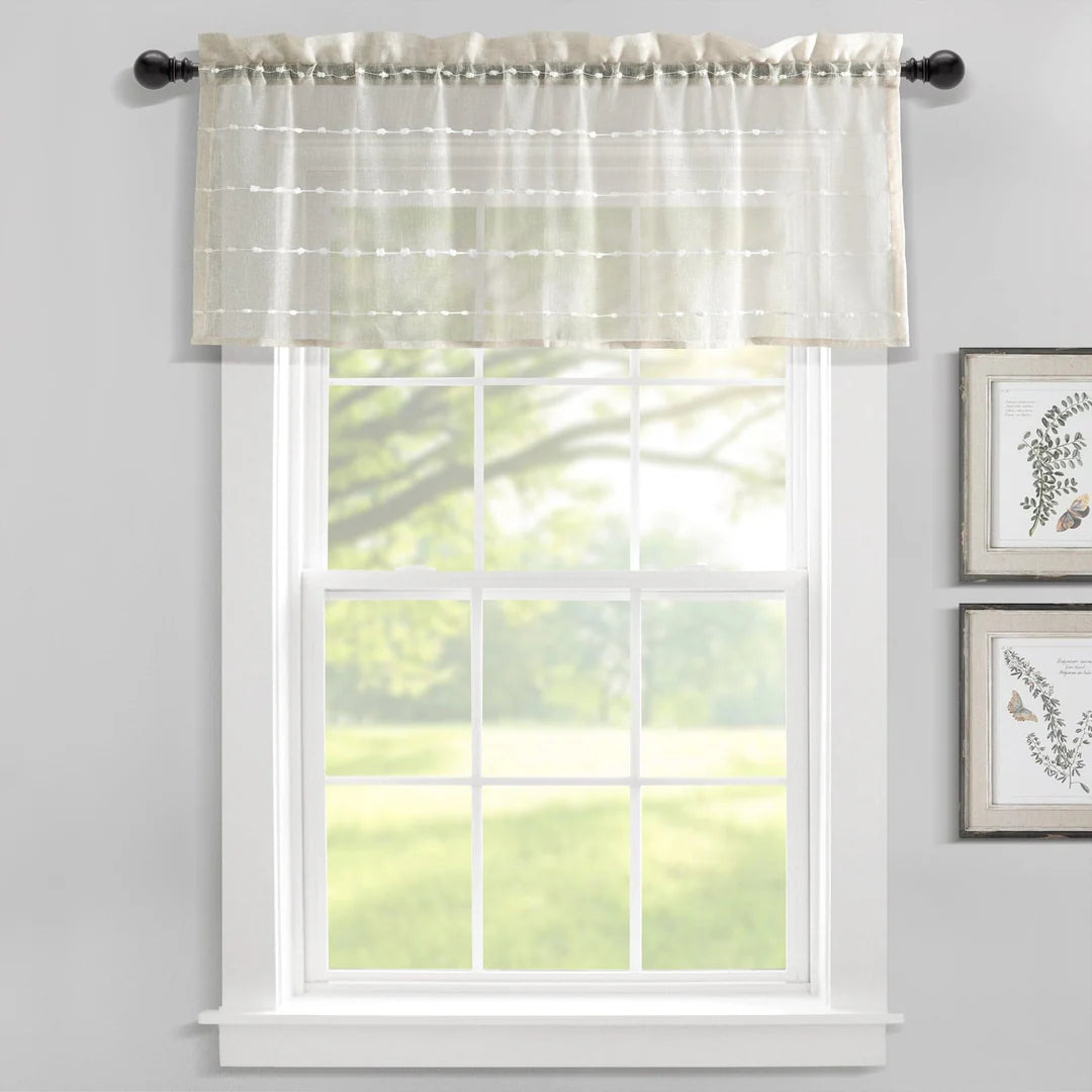 AQEELAHMED | Farmhouse Textured Sheer Valance