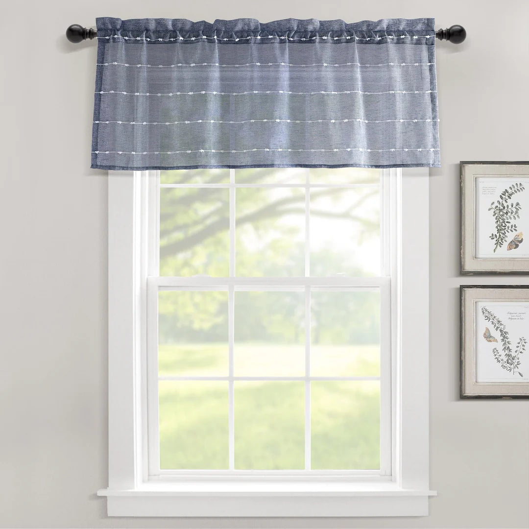 AQEELAHMED | Farmhouse Textured Sheer Valance