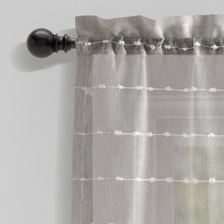 AQEELAHMED | Farmhouse Textured Sheer Valance