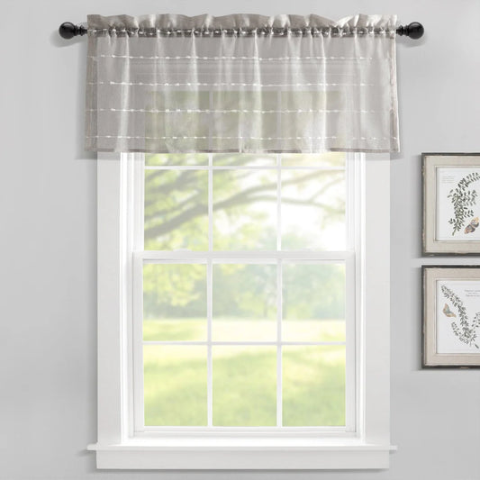 AQEELAHMED | Farmhouse Textured Sheer Valance