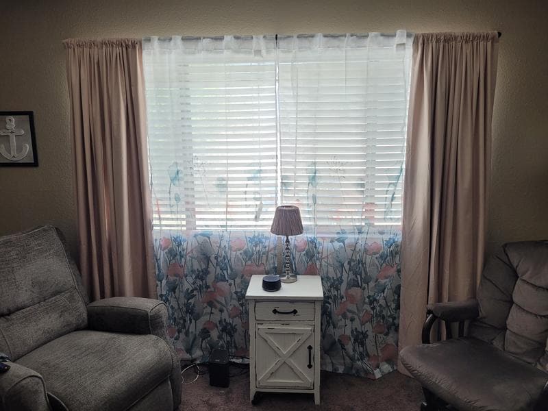 AQEELAHMED | Zuri Flora Sheer Window Curtain Panel Set
